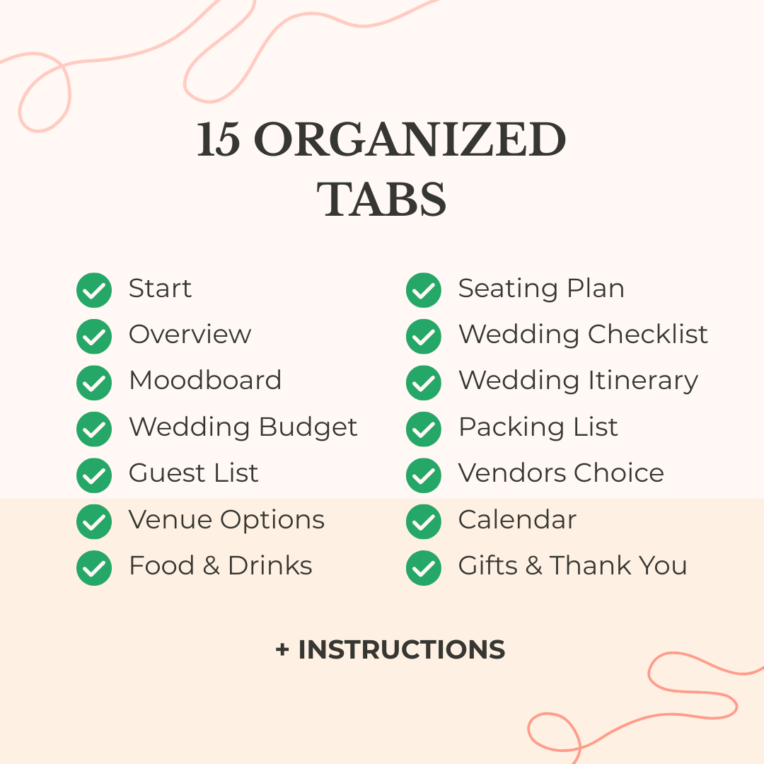 The Ultimate Wedding Planner Spreadsheet