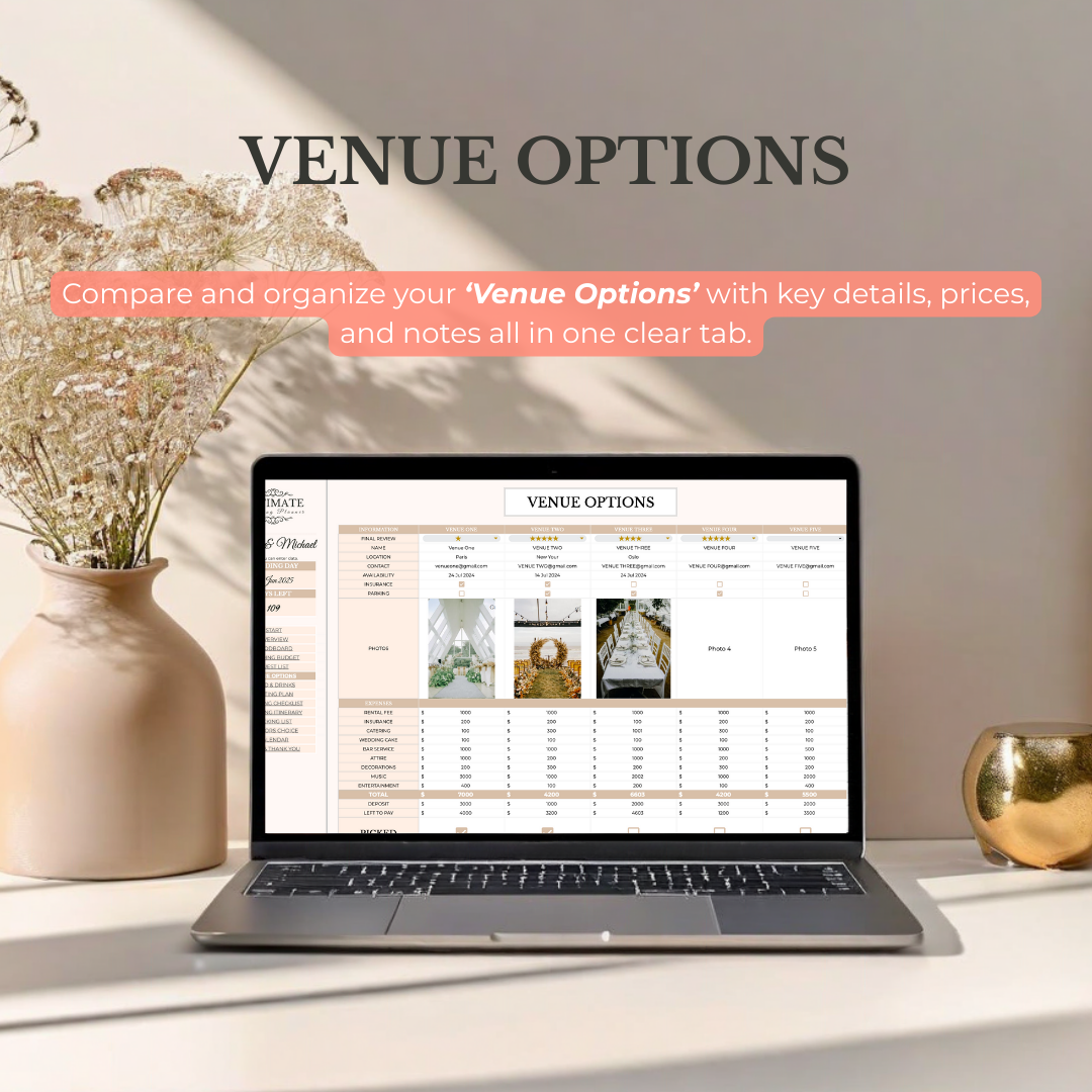 The Ultimate Wedding Planner Spreadsheet