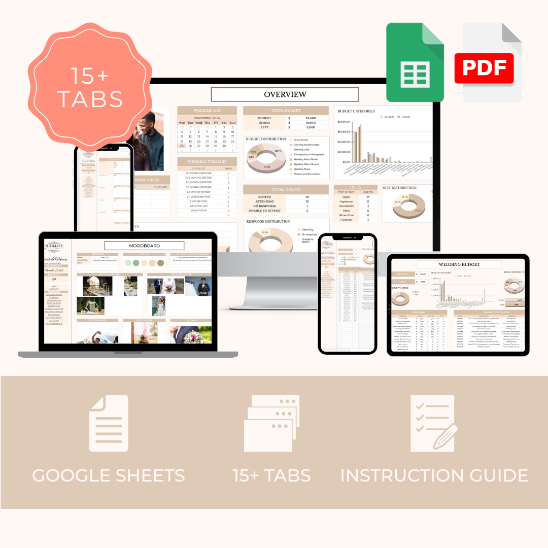 The Ultimate Wedding Planner Spreadsheet